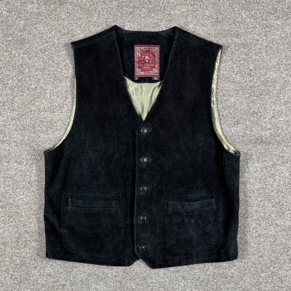 The Territory Ahead Jackets & Blazers - Black suede vest